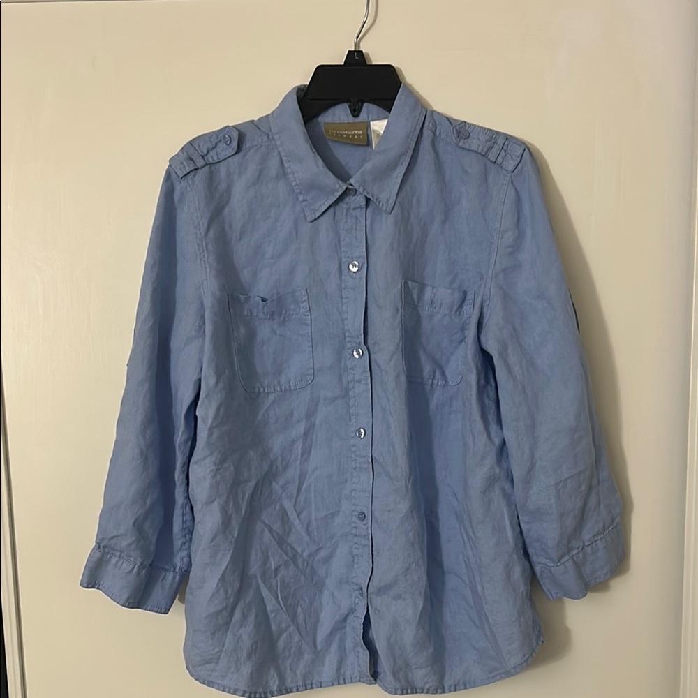 Liz Claiborne Sky Blue Button Up Shirt